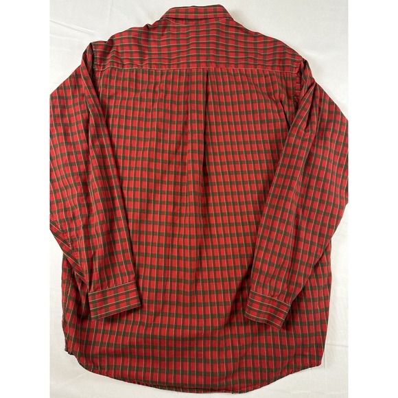 Vintage Patagonia Button Down Shirt Red Green Plaid Cotton Men's Medium USA Made - Picture 8 of 11